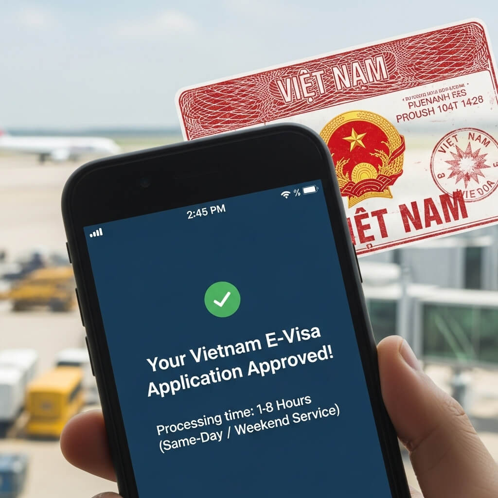 Urgent Vietnam E-Visa: Get Approved in as Fast as 1-8 Hours (Same-Day / Weekend Service)