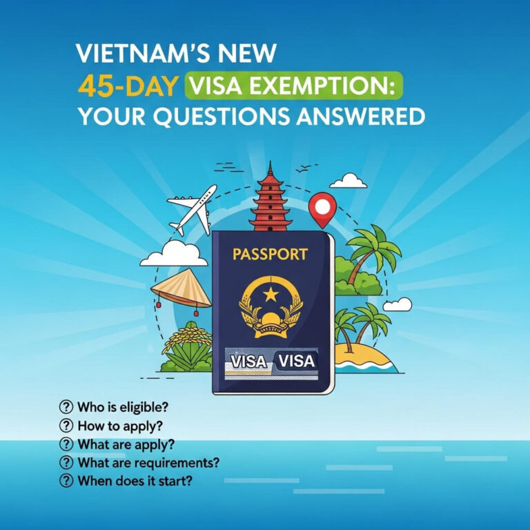 Vietnam’s New 45 Day Visa Exemption: Your Questions Answered (2025 Update)